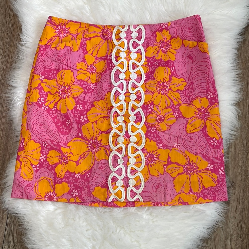 Lilly Pulitzer Vintage Originals Two Ton Bouquet Roslyn Skirt Size 4